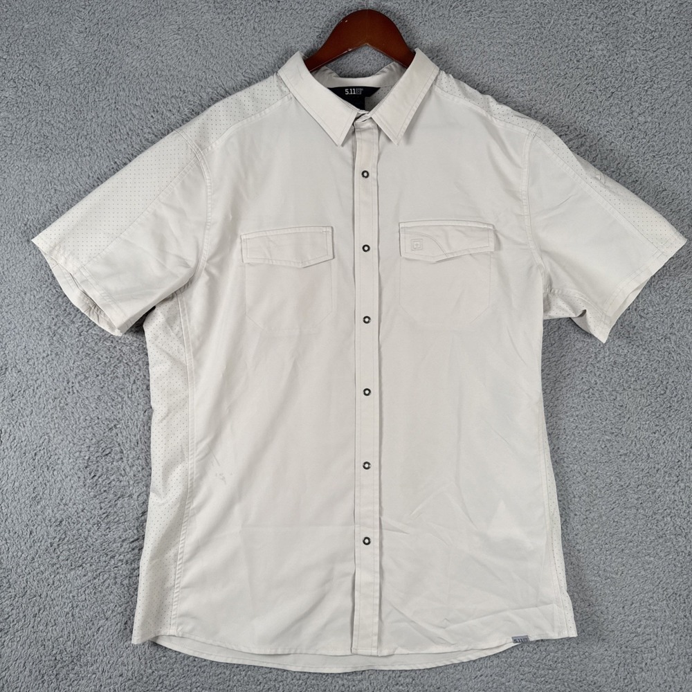 5.11 Tactical Freedom Flex Shirt Mens XL Sand Dune Tactical Vented Breathable